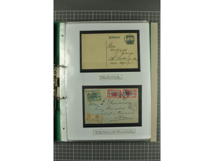ABONG-MBANG bis VIKTORIA, sehr interessante Stempel-Sammlung auf Briefen, Karten, Briefstücken und 2 losen Marken, dabei viel