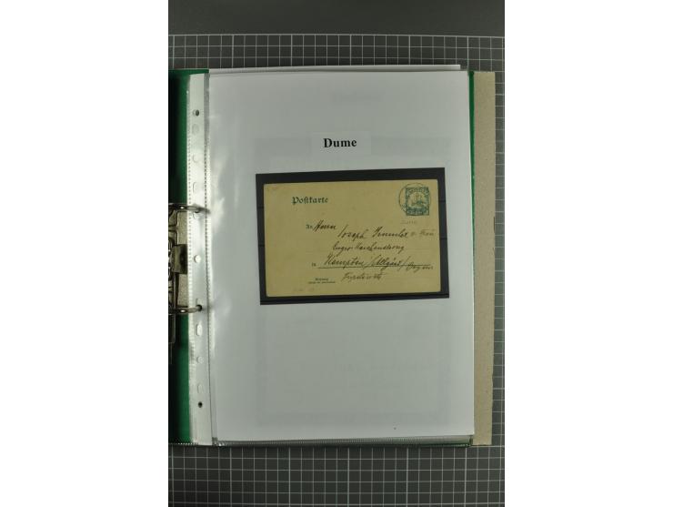 ABONG-MBANG bis VIKTORIA, sehr interessante Stempel-Sammlung auf Briefen, Karten, Briefstücken und 2 losen Marken, dabei viel