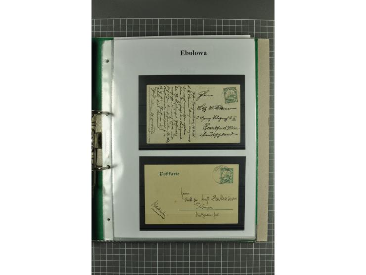 ABONG-MBANG bis VIKTORIA, sehr interessante Stempel-Sammlung auf Briefen, Karten, Briefstücken und 2 losen Marken, dabei viel