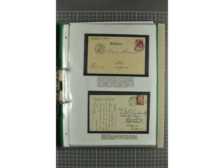 ABONG-MBANG bis VIKTORIA, sehr interessante Stempel-Sammlung auf Briefen, Karten, Briefstücken und 2 losen Marken, dabei viel