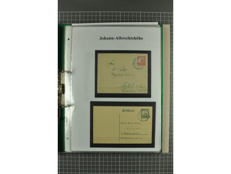 ABONG-MBANG bis VIKTORIA, sehr interessante Stempel-Sammlung auf Briefen, Karten, Briefstücken und 2 losen Marken, dabei viel