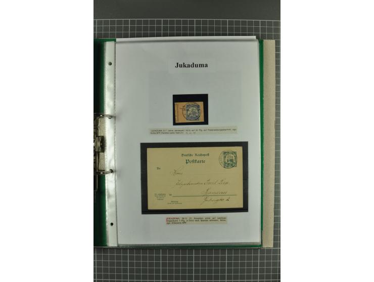 ABONG-MBANG bis VIKTORIA, sehr interessante Stempel-Sammlung auf Briefen, Karten, Briefstücken und 2 losen Marken, dabei viel
