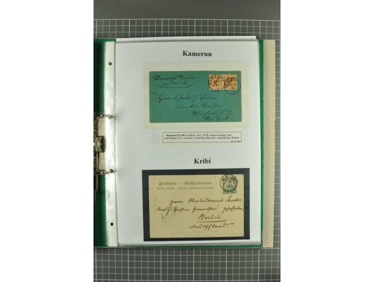 ABONG-MBANG bis VIKTORIA, sehr interessante Stempel-Sammlung auf Briefen, Karten, Briefstücken und 2 losen Marken, dabei viel