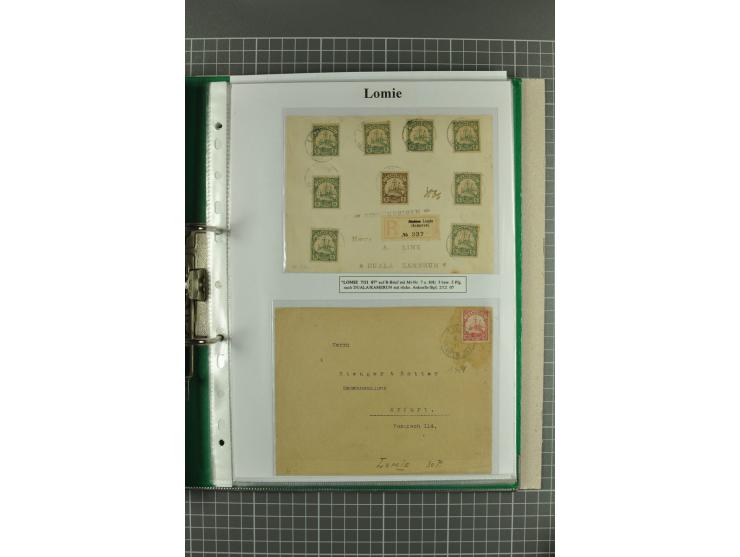 ABONG-MBANG bis VIKTORIA, sehr interessante Stempel-Sammlung auf Briefen, Karten, Briefstücken und 2 losen Marken, dabei viel