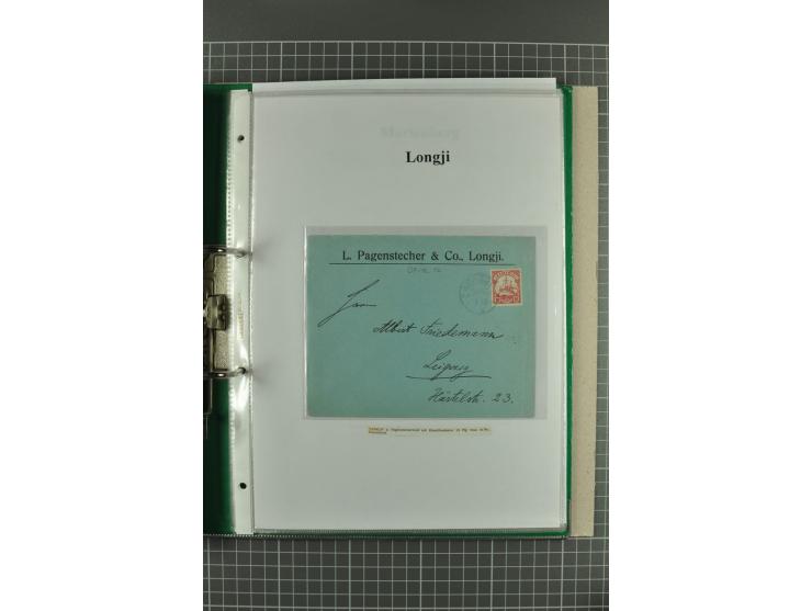 ABONG-MBANG bis VIKTORIA, sehr interessante Stempel-Sammlung auf Briefen, Karten, Briefstücken und 2 losen Marken, dabei viel