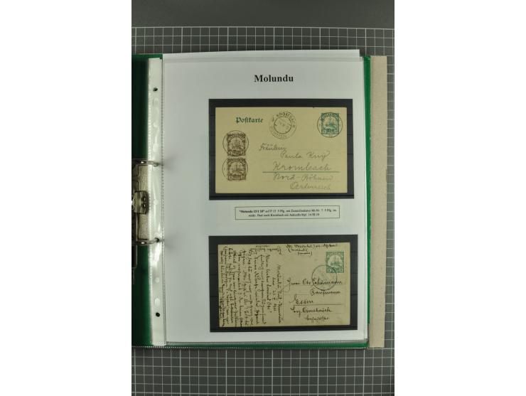 ABONG-MBANG bis VIKTORIA, sehr interessante Stempel-Sammlung auf Briefen, Karten, Briefstücken und 2 losen Marken, dabei viel