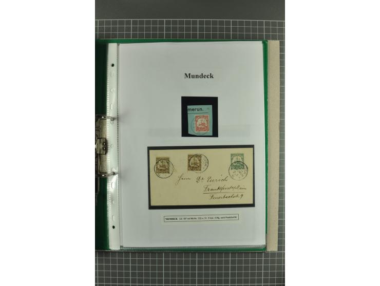 ABONG-MBANG bis VIKTORIA, sehr interessante Stempel-Sammlung auf Briefen, Karten, Briefstücken und 2 losen Marken, dabei viel