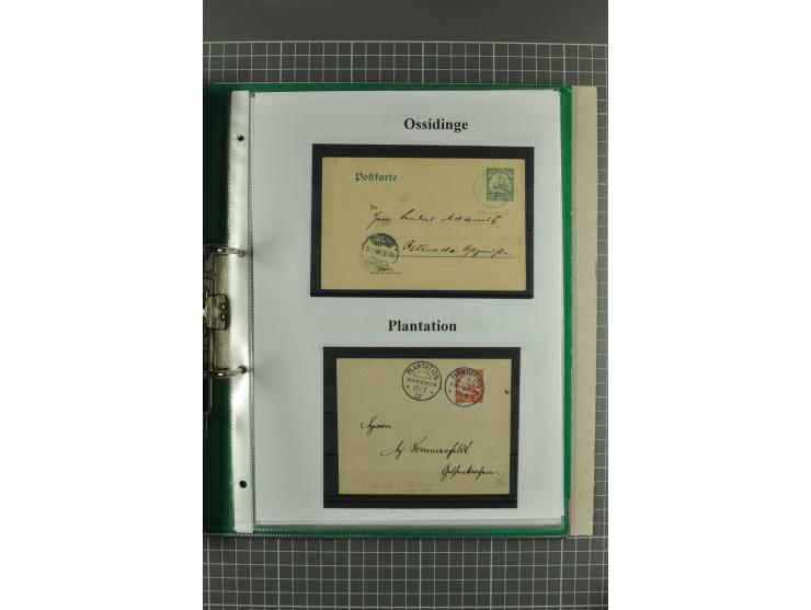 ABONG-MBANG bis VIKTORIA, sehr interessante Stempel-Sammlung auf Briefen, Karten, Briefstücken und 2 losen Marken, dabei viel