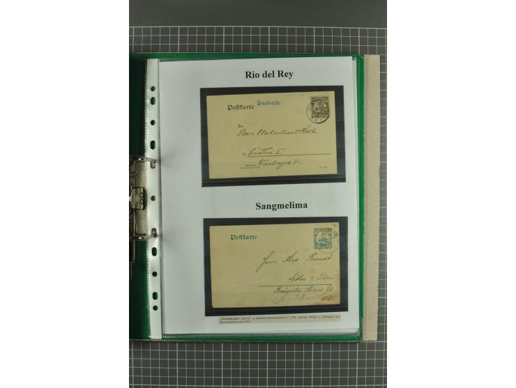 ABONG-MBANG bis VIKTORIA, sehr interessante Stempel-Sammlung auf Briefen, Karten, Briefstücken und 2 losen Marken, dabei viel