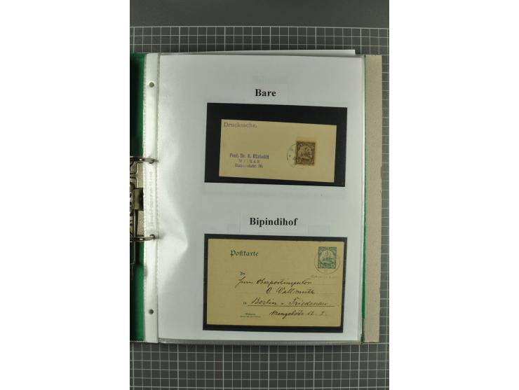 ABONG-MBANG bis VIKTORIA, sehr interessante Stempel-Sammlung auf Briefen, Karten, Briefstücken und 2 losen Marken, dabei viel