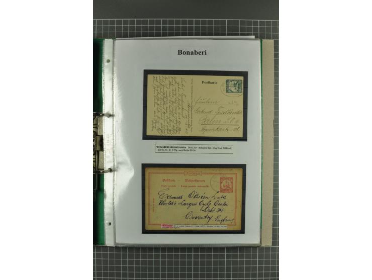 ABONG-MBANG bis VIKTORIA, sehr interessante Stempel-Sammlung auf Briefen, Karten, Briefstücken und 2 losen Marken, dabei viel