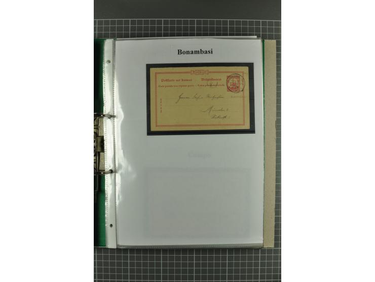 ABONG-MBANG bis VIKTORIA, sehr interessante Stempel-Sammlung auf Briefen, Karten, Briefstücken und 2 losen Marken, dabei viel