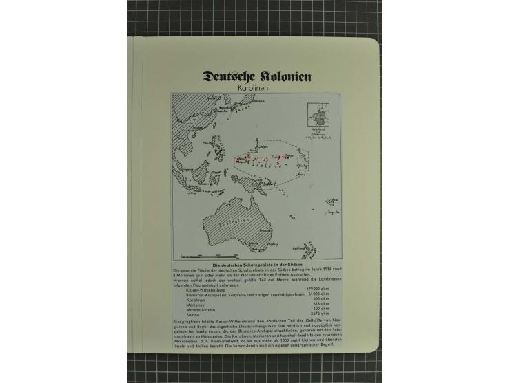 1899/1923, postfrische, ungebrauchte und gestempelte Sammlung mit Mi.-Nr. 1-6I, 7 Briefen und Karten, dabei Mi.-Nr. 19 auf 2 