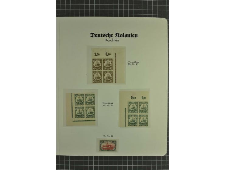 1899/1923, postfrische, ungebrauchte und gestempelte Sammlung mit Mi.-Nr. 1-6I, 7 Briefen und Karten, dabei Mi.-Nr. 19 auf 2 