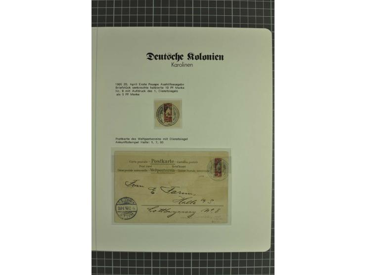 1899/1923, postfrische, ungebrauchte und gestempelte Sammlung mit Mi.-Nr. 1-6I, 7 Briefen und Karten, dabei Mi.-Nr. 19 auf 2 