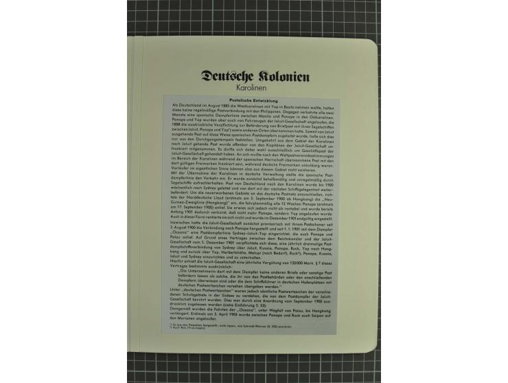 1899/1923, postfrische, ungebrauchte und gestempelte Sammlung mit Mi.-Nr. 1-6I, 7 Briefen und Karten, dabei Mi.-Nr. 19 auf 2 