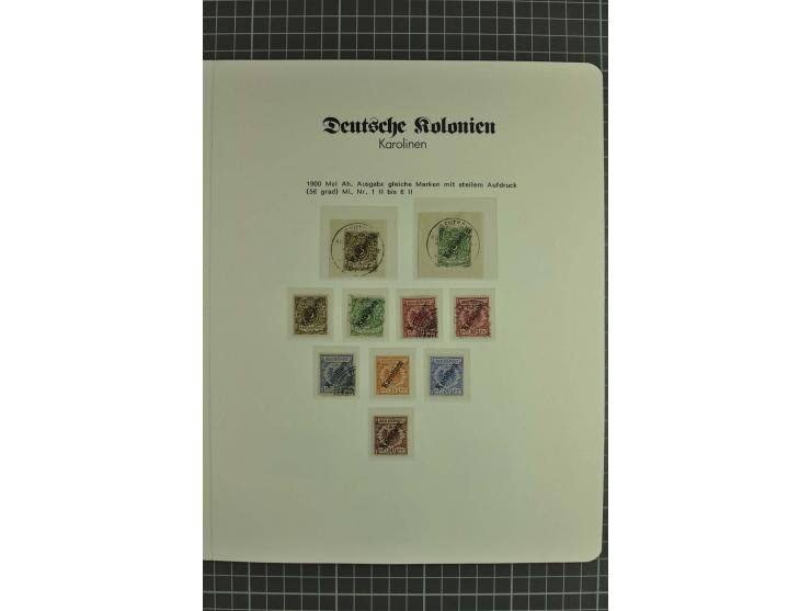 1899/1923, postfrische, ungebrauchte und gestempelte Sammlung mit Mi.-Nr. 1-6I, 7 Briefen und Karten, dabei Mi.-Nr. 19 auf 2 