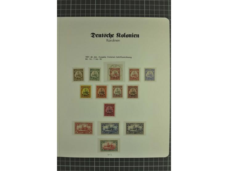 1899/1923, postfrische, ungebrauchte und gestempelte Sammlung mit Mi.-Nr. 1-6I, 7 Briefen und Karten, dabei Mi.-Nr. 19 auf 2 