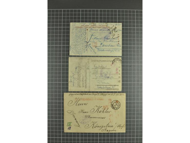 1914/19, 21 Briefe und Karten aus diversen Lagern