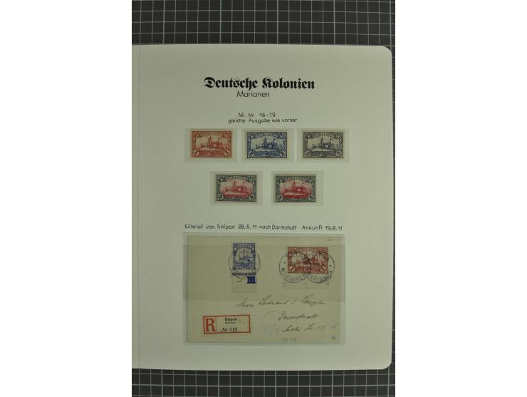 1899/1919, ungebrauchte und gestempelte Sammlung mit u.a. Mi.-Nr. 1-6I, 4 Reco-Briefen etc.