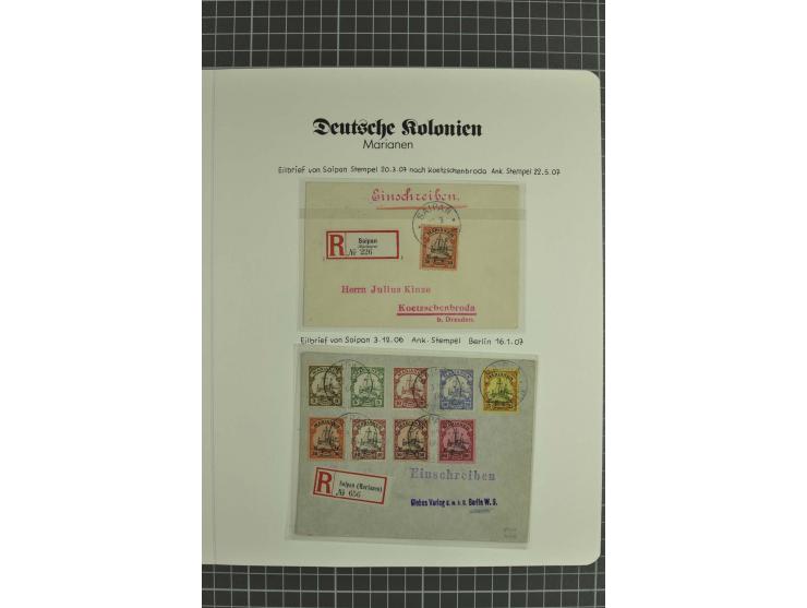 1899/1919, ungebrauchte und gestempelte Sammlung mit u.a. Mi.-Nr. 1-6I, 4 Reco-Briefen etc.