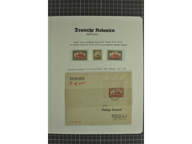 1899/1919, ungebrauchte und gestempelte Sammlung mit u.a. Mi.-Nr. 1-6I, 4 Reco-Briefen etc.