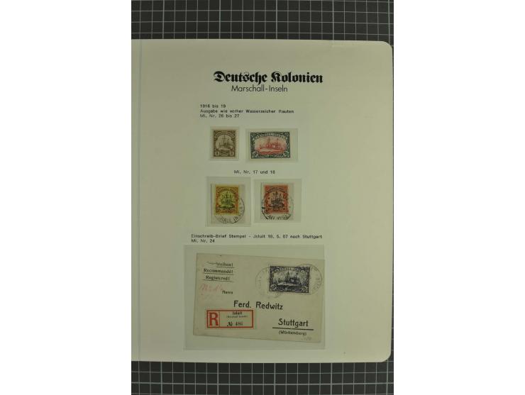 1897/1919, ungebrauchte und gestempelte Sammlung mit 4 Reco-Briefen und einer Ganzsache