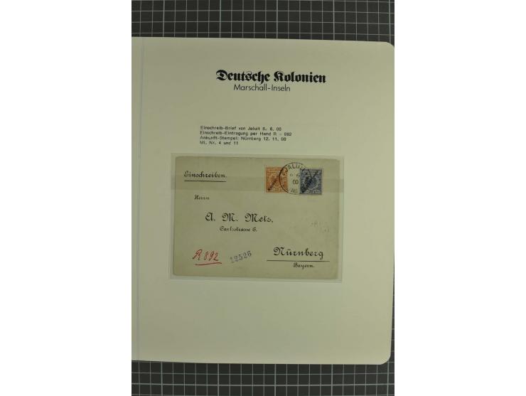 1897/1919, ungebrauchte und gestempelte Sammlung mit 4 Reco-Briefen und einer Ganzsache