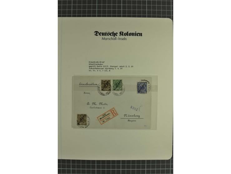1897/1919, ungebrauchte und gestempelte Sammlung mit 4 Reco-Briefen und einer Ganzsache