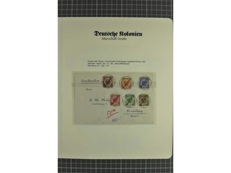1897/1919, ungebrauchte und gestempelte Sammlung mit 4 Reco-Briefen und einer Ganzsache