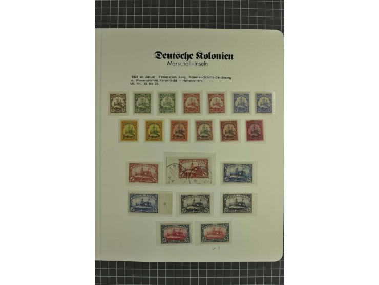 1897/1919, ungebrauchte und gestempelte Sammlung mit 4 Reco-Briefen und einer Ganzsache