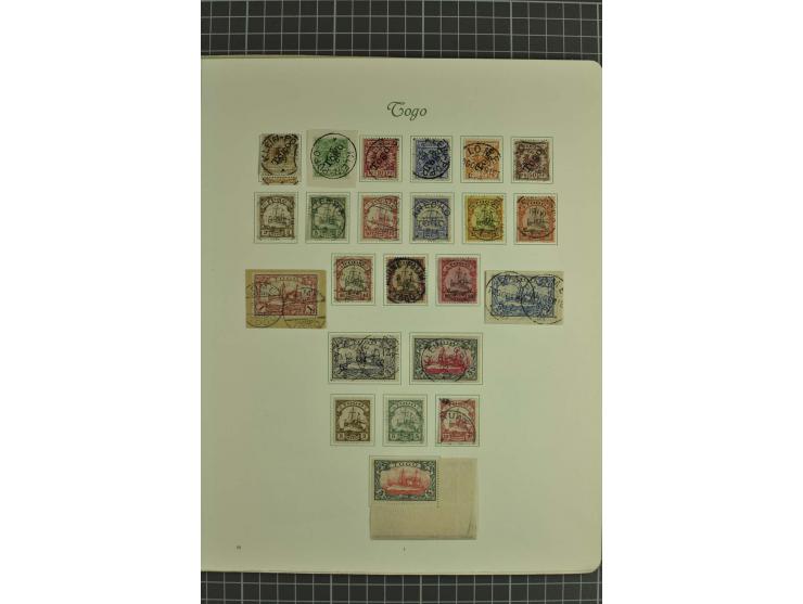 1889/1919, ungebrauchte und gestempelte Sammlung, in den Hauptnummern kpl., dazu Stempelteil mit u.a. AGU, ASSAHUN, KPANDU et