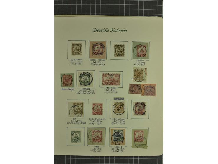 1889/1919, ungebrauchte und gestempelte Sammlung, in den Hauptnummern kpl., dazu Stempelteil mit u.a. AGU, ASSAHUN, KPANDU et