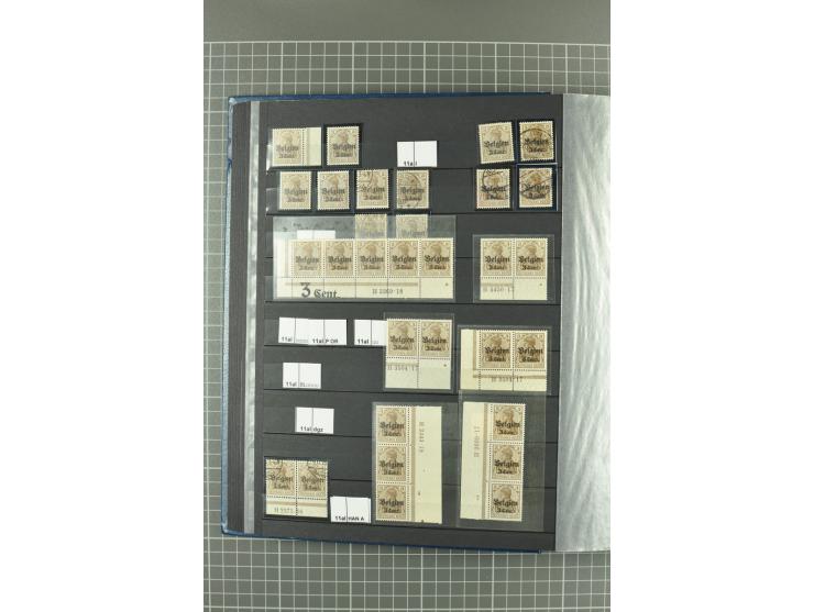 1914/1918, sehr schön spezialisierte ungebrauchte/postfrische und gestempelte Sammlung mit etlichen Farbvarianten, Ur- und Au