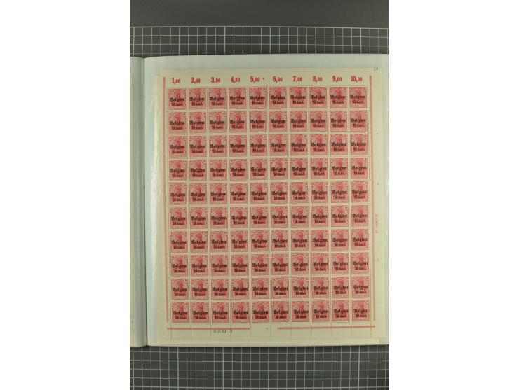 1914/1918, sehr schön spezialisierte ungebrauchte/postfrische und gestempelte Sammlung mit etlichen Farbvarianten, Ur- und Au