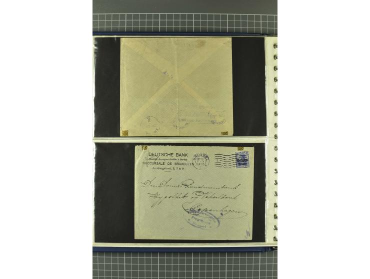 1914/18, interessante Sammlung von über 120 Briefen und Karten, dabei diverse Zensuren, R-Briefe, Eil-Briefe, Nachporto und N