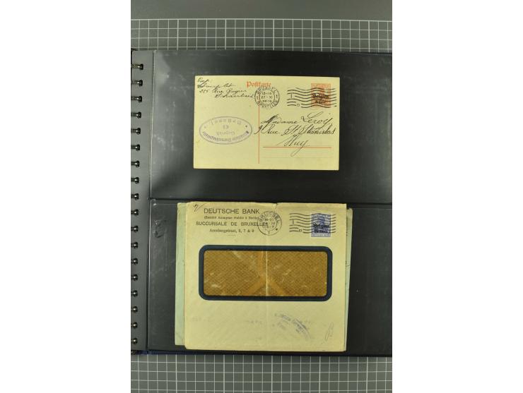 1914/18, interessante Sammlung von über 120 Briefen und Karten, dabei diverse Zensuren, R-Briefe, Eil-Briefe, Nachporto und N