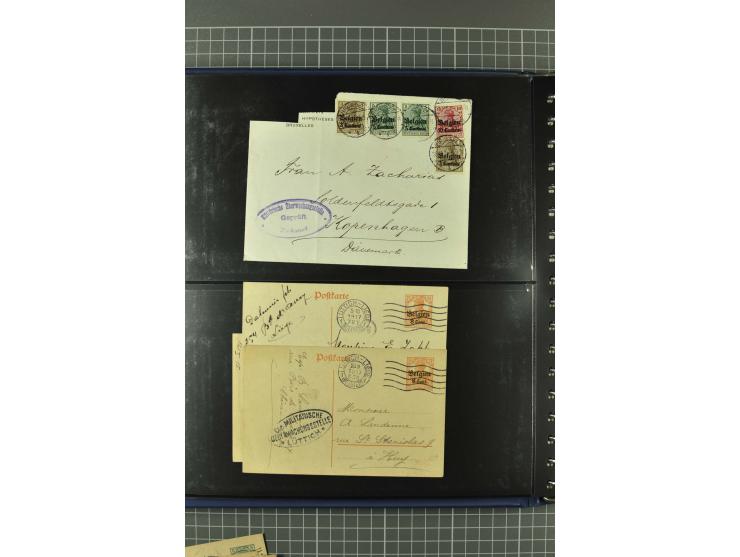 1914/18, interessante Sammlung von über 120 Briefen und Karten, dabei diverse Zensuren, R-Briefe, Eil-Briefe, Nachporto und N