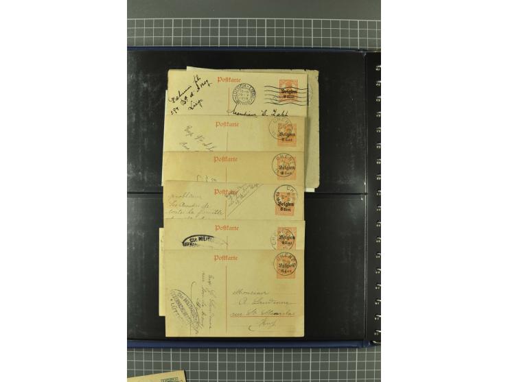 1914/18, interessante Sammlung von über 120 Briefen und Karten, dabei diverse Zensuren, R-Briefe, Eil-Briefe, Nachporto und N