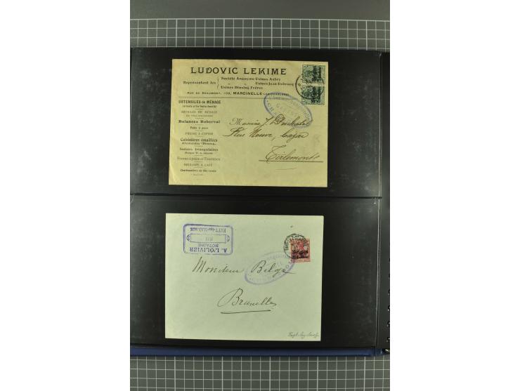 1914/18, interessante Sammlung von über 120 Briefen und Karten, dabei diverse Zensuren, R-Briefe, Eil-Briefe, Nachporto und N