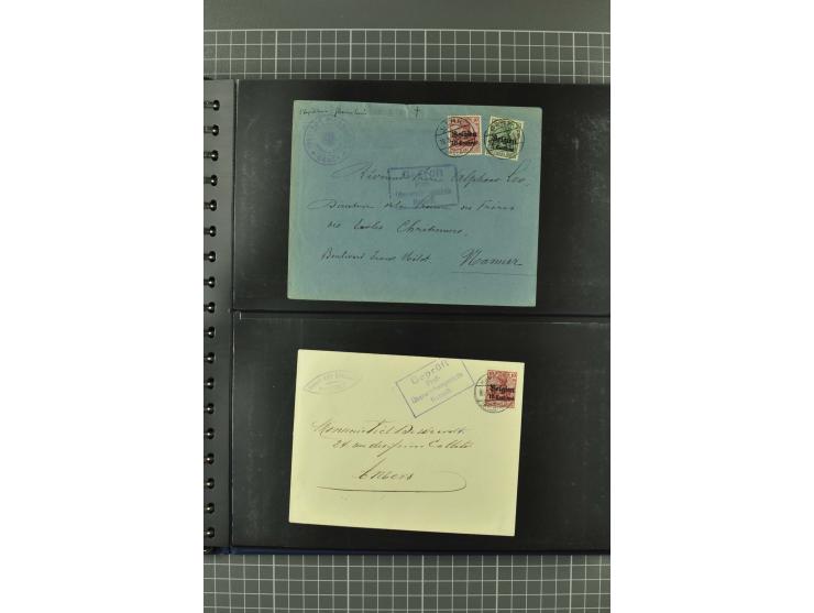 1914/18, interessante Sammlung von über 120 Briefen und Karten, dabei diverse Zensuren, R-Briefe, Eil-Briefe, Nachporto und N