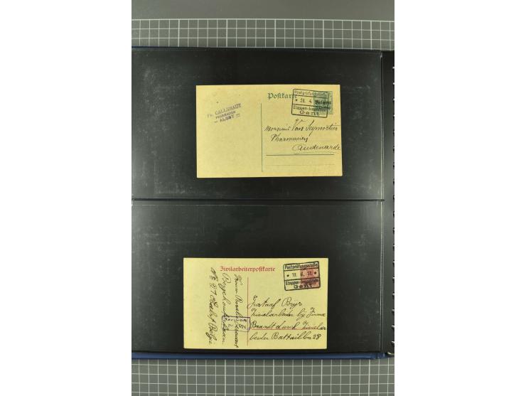 1914/18, interessante Sammlung von über 120 Briefen und Karten, dabei diverse Zensuren, R-Briefe, Eil-Briefe, Nachporto und N