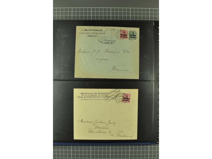 1914/18, interessante Sammlung von über 120 Briefen und Karten, dabei diverse Zensuren, R-Briefe, Eil-Briefe, Nachporto und N