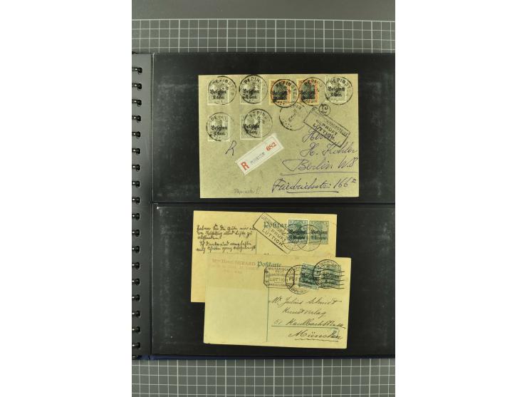 1914/18, interessante Sammlung von über 120 Briefen und Karten, dabei diverse Zensuren, R-Briefe, Eil-Briefe, Nachporto und N