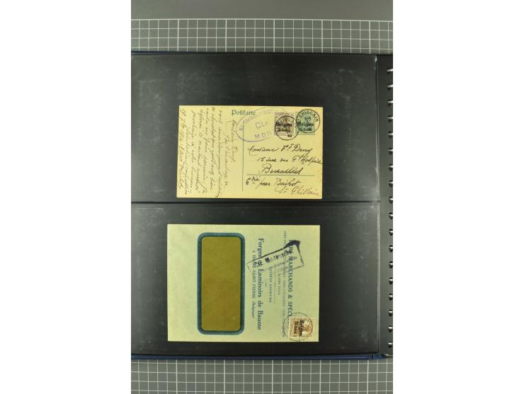 1914/18, interessante Sammlung von über 120 Briefen und Karten, dabei diverse Zensuren, R-Briefe, Eil-Briefe, Nachporto und N