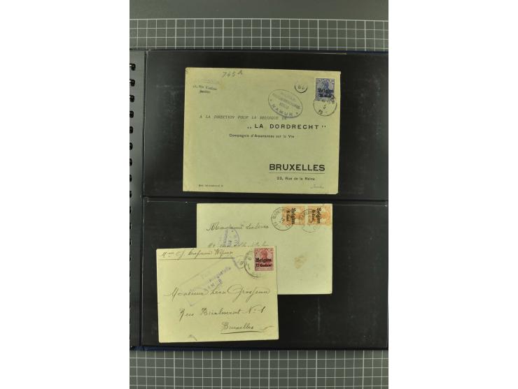 1914/18, interessante Sammlung von über 120 Briefen und Karten, dabei diverse Zensuren, R-Briefe, Eil-Briefe, Nachporto und N