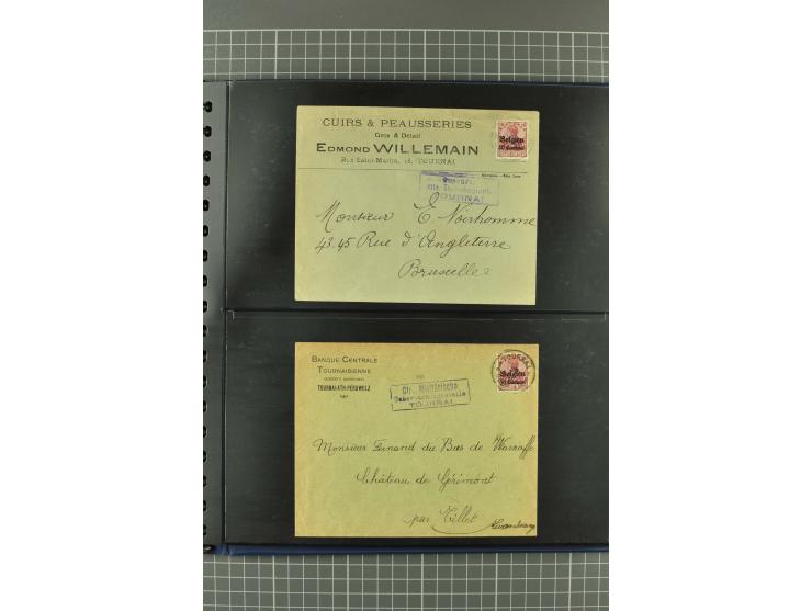 1914/18, interessante Sammlung von über 120 Briefen und Karten, dabei diverse Zensuren, R-Briefe, Eil-Briefe, Nachporto und N
