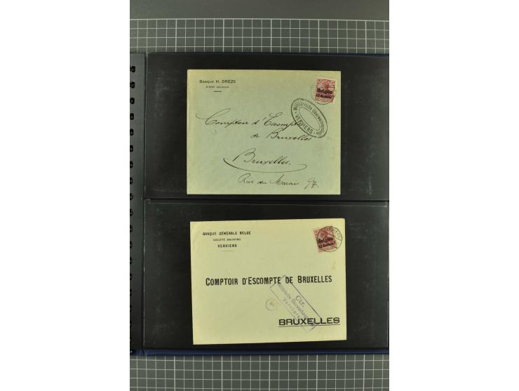 1914/18, interessante Sammlung von über 120 Briefen und Karten, dabei diverse Zensuren, R-Briefe, Eil-Briefe, Nachporto und N