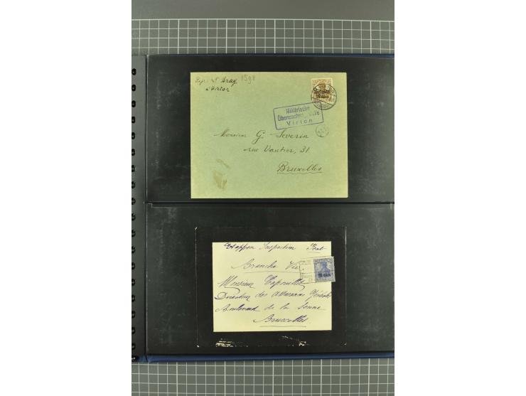1914/18, interessante Sammlung von über 120 Briefen und Karten, dabei diverse Zensuren, R-Briefe, Eil-Briefe, Nachporto und N