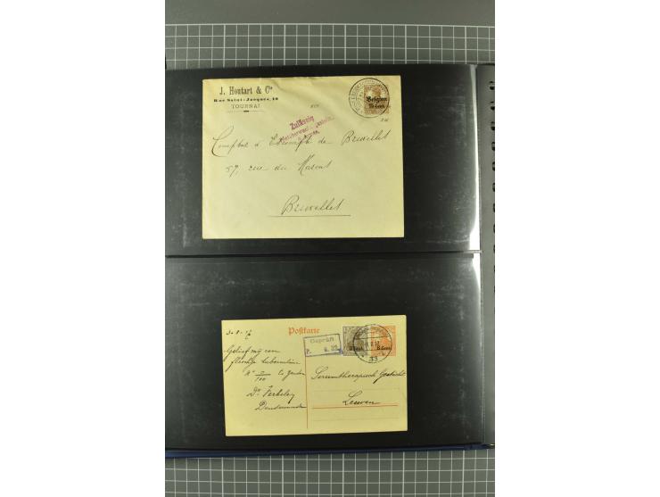 1914/18, interessante Sammlung von über 120 Briefen und Karten, dabei diverse Zensuren, R-Briefe, Eil-Briefe, Nachporto und N